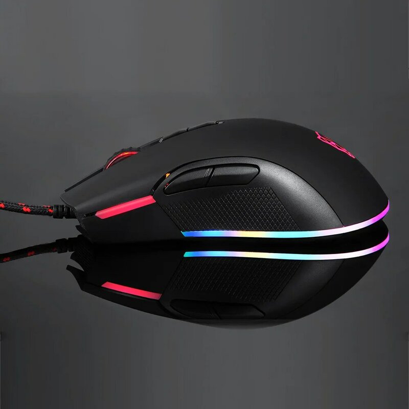 Motospeed V70 przewodowa mysz dla graczy z USB PMW3360 12000 DPI komputer RGB LED 0Multi-Color podświetlenie wyślij z pudełkiem z podkładką pod mysz