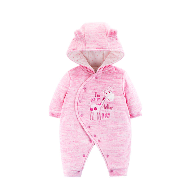 Baby one piece Romper baby cotton open file climbing clothes girl baby spring and autumn Jumpsuit with hat