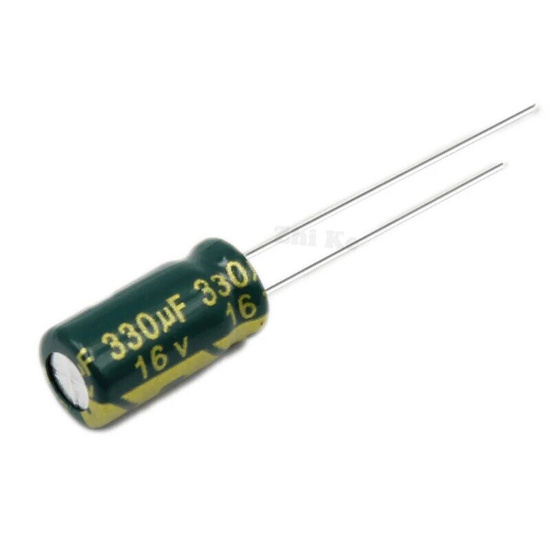 Condensateurs électrolytiques en aluminium 16 v 330uf 6*12mm, 10 pièces, 16 volts 330 micro meth