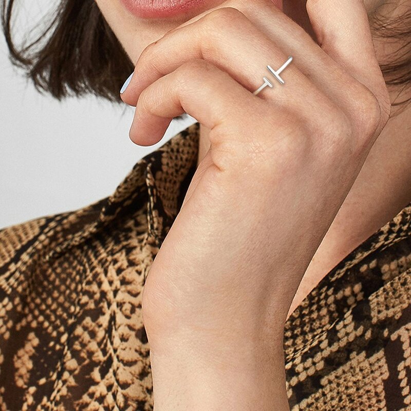 Fino 925 anel de prata esterlina para as mulheres forma de cobra pena feminino resistible aberto anel novo 2021 s925 moda feminina anéis jóias