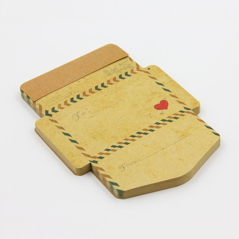 Rétro Vintage Kraft papier enveloppes Mini mignon Kawaii dessin animé papeterie poste lettre enveloppe cadeaux