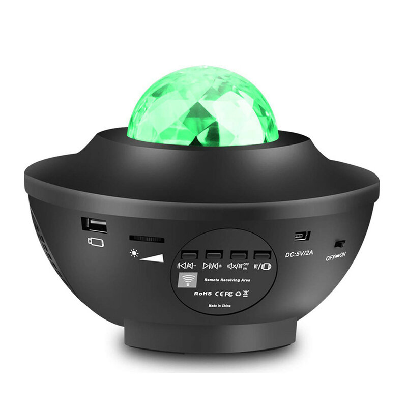 Romantic Colorful Starry Sky Ocean Projector Night Light Remote Control Ocean Wave Projection Lamp With Bt Music Speaker