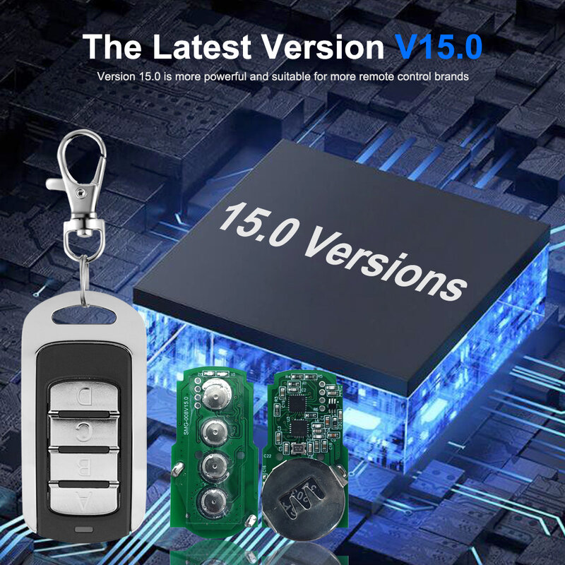 V15.0 CARDIN รีโมทคอนโทรล Clone สำหรับ Cardin รีโมทคอนโทรล S449 S435 S476 S486 433MHz Rolling Code IPX6