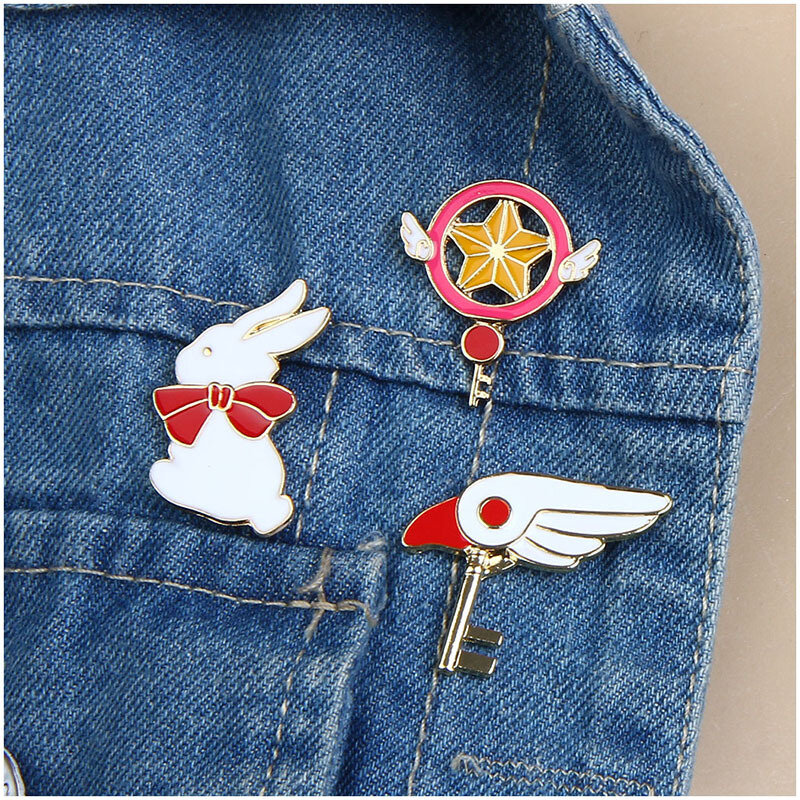 anime Cardcaptor Sakura Brooch Cosplay prop Accessories accessory Jewelry accessories Card captor pin