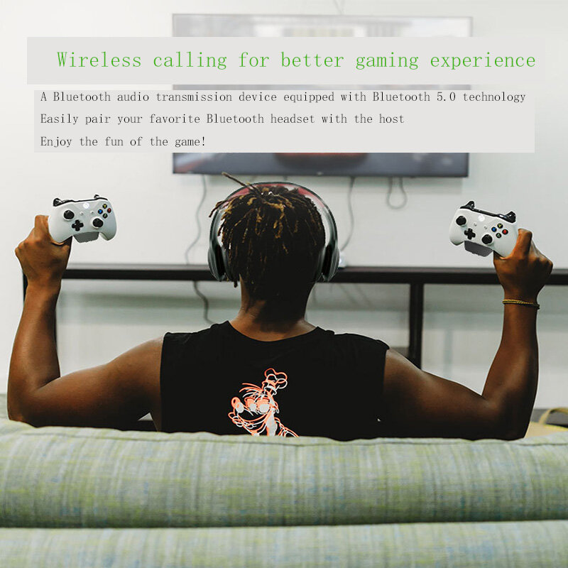 سماعة لاسلكية تعمل بالبلوتوث سماعة محول Portabele 3.5 مللي متر محول صوت مع مؤشر LED ل Xbox One أذرع التحكم في ألعاب الفيديو اكسسوارات