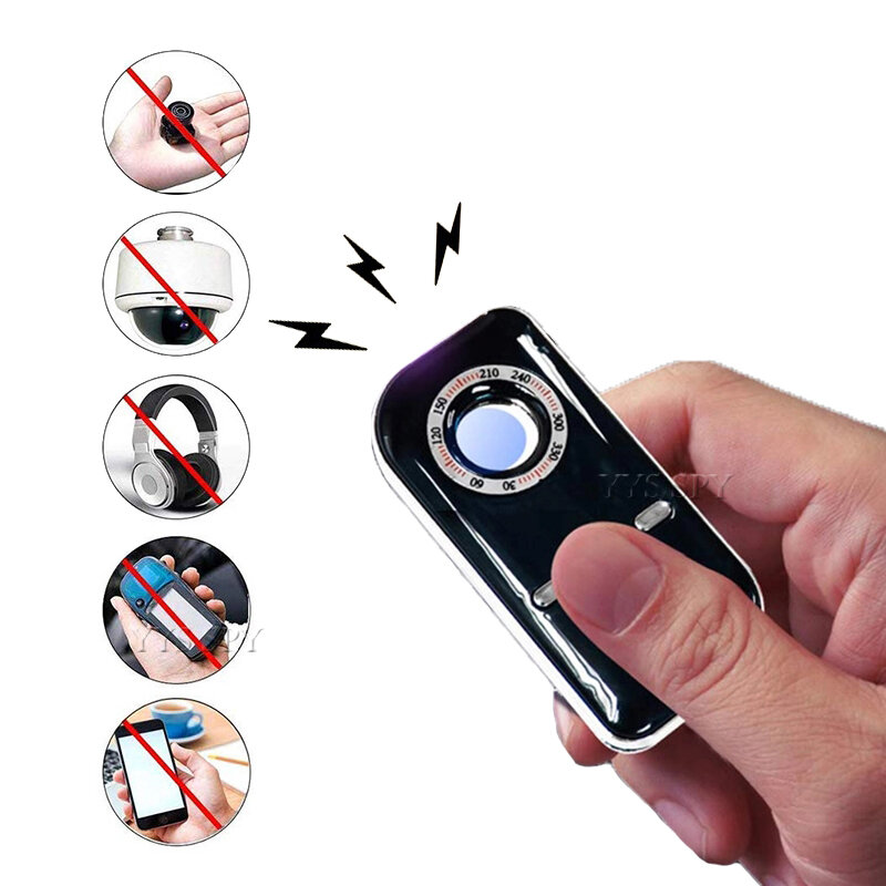 Mini K300 Anti Spy Detector Hidden Camera Lens Bug RF Signal Finder Anti-Theft Alarm Travel Compass Security Currency Detection