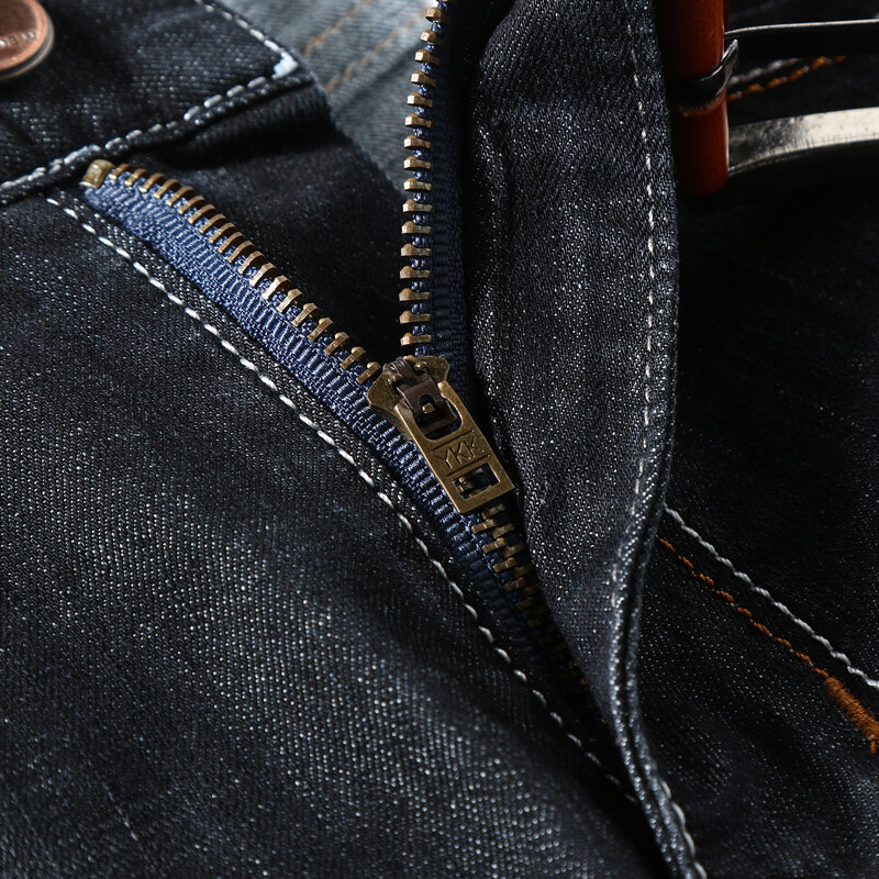 Męskie spodenki jeansowe 2020 lato w nowym stylu cienki odcinek elastyczna siła Slim Fit krótkie dżinsy męskie ubrania marki czarny niebieski