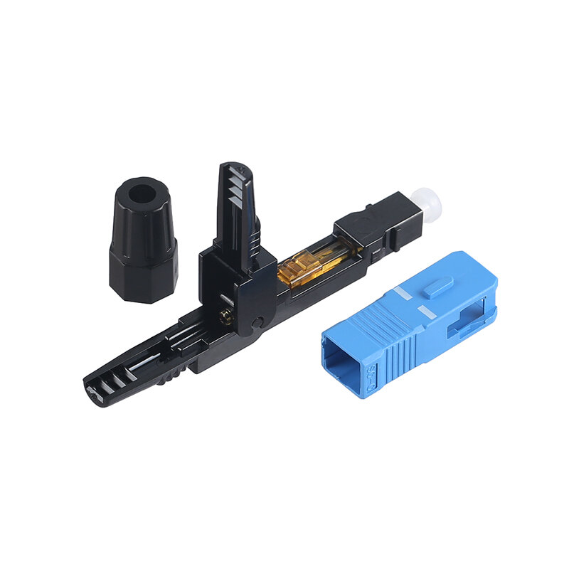 100pc SC UPC Single Mode Fiber Optic Fast Connector SC APC FTTH SC Quick Connector SC Adapter Field Assembly Connector