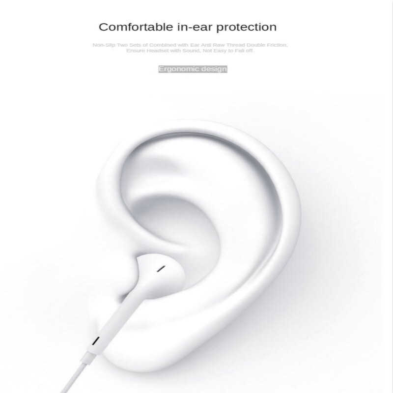 Per iphone auricolare in ear stereo con microfono bluetooth cablato per iphone 7 8 plus x xr xs max 11 11 pro portatile