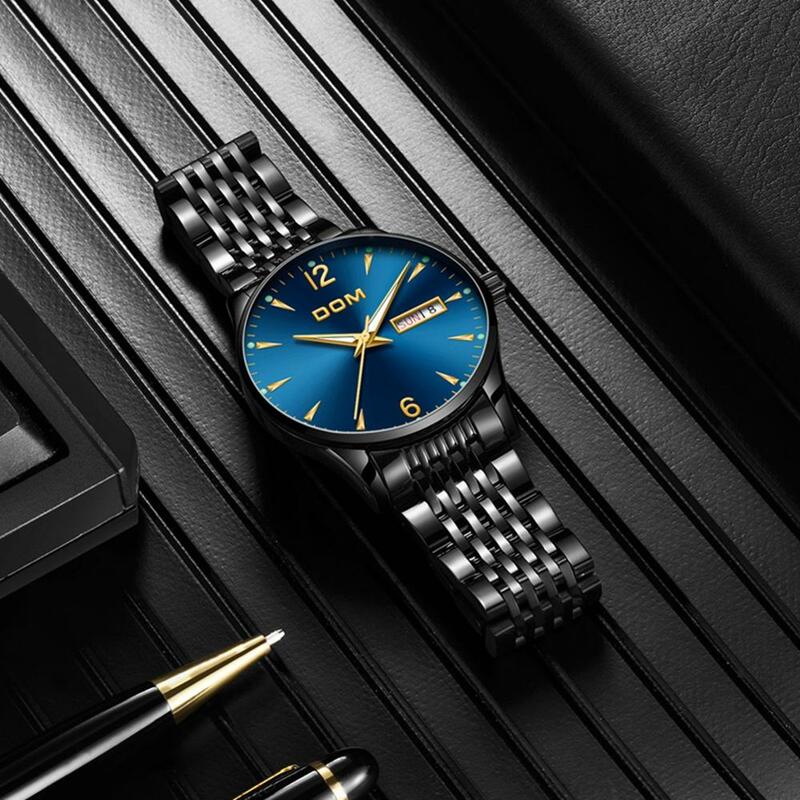 DOM – montre étanche à cadran bleu pour hommes, Quartz noir, marque de luxe, nouvelle collection 2019, M-11BK-2M89