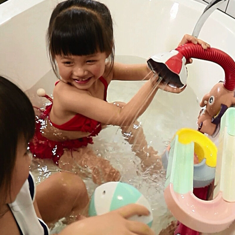 Śliczne elektryczne słoń pompa wody z wanienką prysznic wylewka Rinser prysznic dziecięcy zabawki zabawki dla malucha wanienka