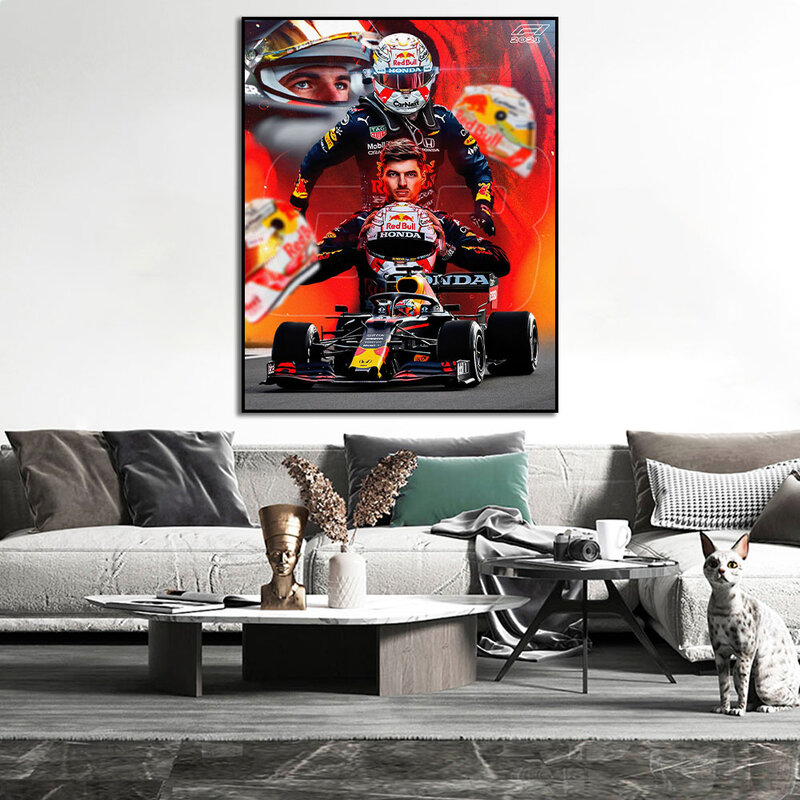 F1 Formula 1 Racing Car Max Verstappen Poster Gives Your Wings Canvas Painting Wall Art Print Home Decoration For Living Room