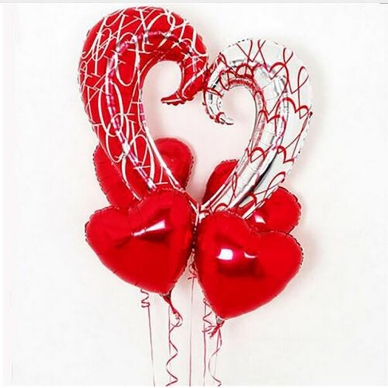 1 zestaw 40 cali Hook Heart nadmuchiwane balony kocham cię balony ślub walentynki miłość dekoracje na przyjęcia na specjalne okazje Globos