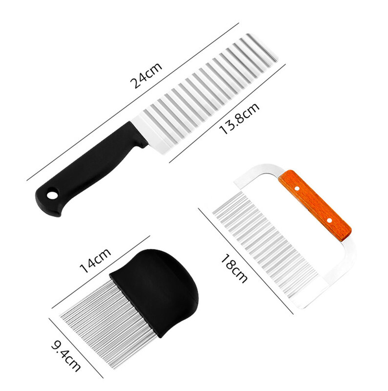 Potato Wave Blade Knife Stainless Steel Kitchen Gadget Vegetable and Fruit Cutting Peeler Kitchen Tool Kitchen Knife