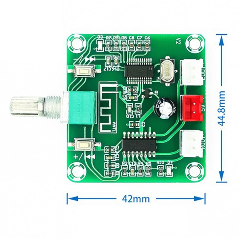 Placa amplificadora de potencia Pam8403 con Bluetooth 5,0, placa amplificadora de altavoz inalámbrica de pequeña potencia, bricolaje, XH-A158, 5Wx2