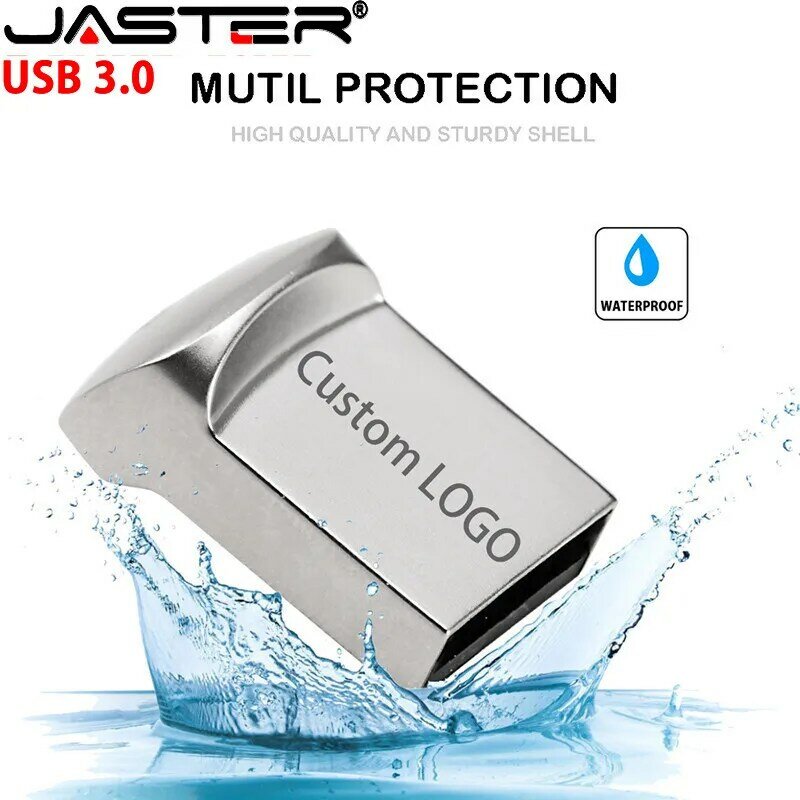 JASTER New Mini 3.0 Usb Flash Drives 32GB 64GB Real Capacity Waterproof Pendrive16GB Memory Disk Type C Gift Custom LOGO