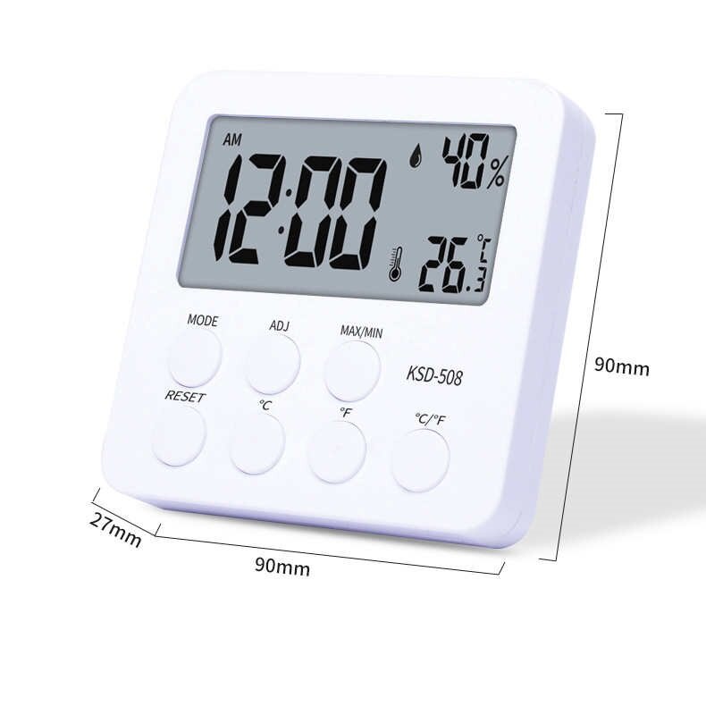 Amvolta Thermometer Hygrometer Weather Station Digital Temperature Meter Temperature Controller LCD Humidity Meter for Baby Room