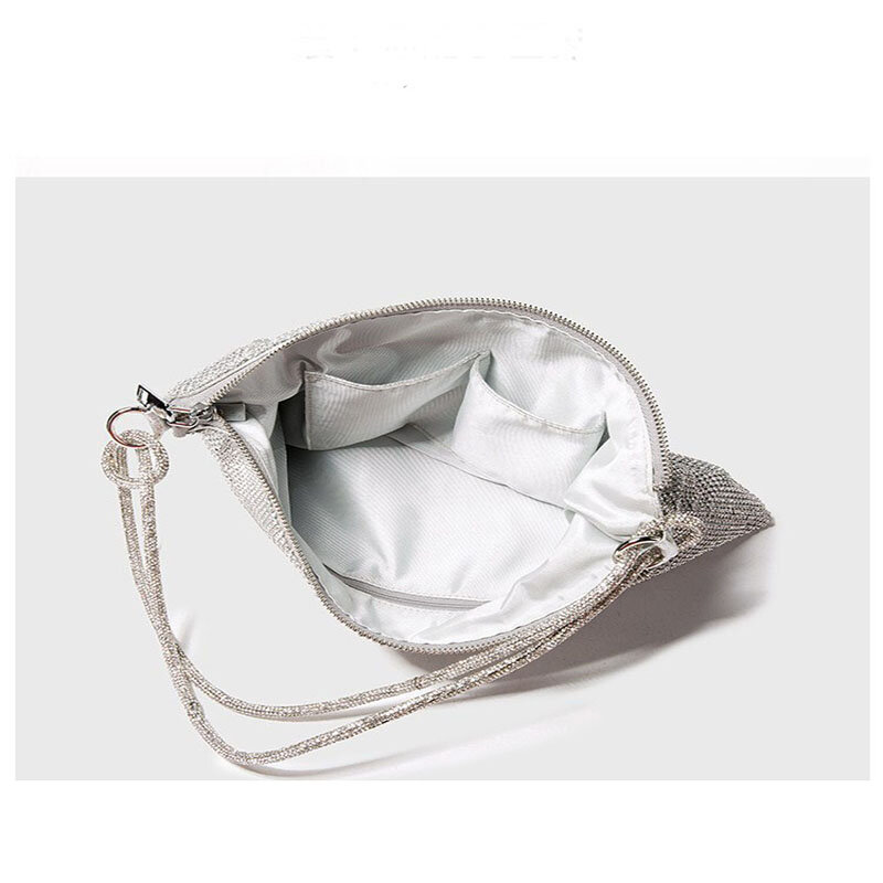 Bolso de mano con diamantes de imitación para mujer, bolsa de hombro con tachuelas, de diseñador de lujo