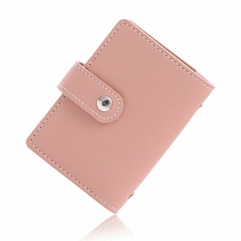 Women's 26 Cards Slim PU Leather ID Credit Card Holder Pocket Case Purse Wallet