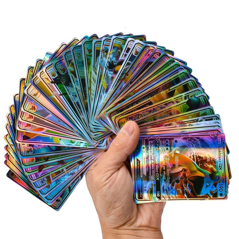 포켓몬 카드, 60 VMAX 게임 배틀 카트 트레이딩 프렌치 버전 100 GX 태그 팀 40 EX 메가 20 에너지 빛나는 카드 장난감