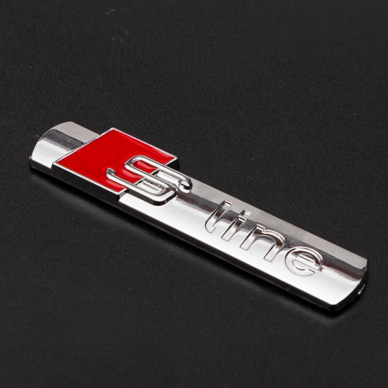 1PC S Line Car Front Grille Badge Emblem Grill Suitable For All Models Material Is ABS+Metal