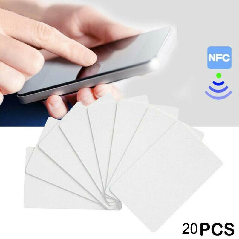 20PCS schede NFC riscrivibili in PVC bianco Ntag215 schede NFC per Tagmo Amiibo giochi tutti i dispositivi telefonici abilitati NFC scheda di controllo accessi