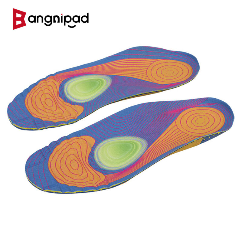 Bangnipad suporte de arco estável palmilhas de choque absorver almofadas de sapato antiderrapante suor respirável sola desodorante inserções para pés