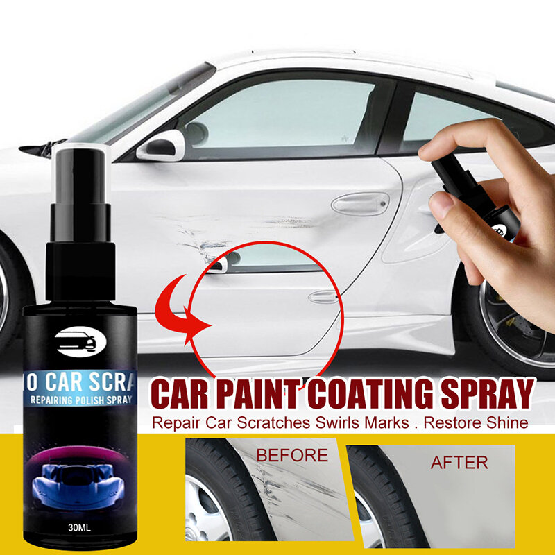 Spray 30/50ml de reparación rápida arañazos quita rayones del auto de Spray con Spray de revestimiento de coche de superficie duradera proteger