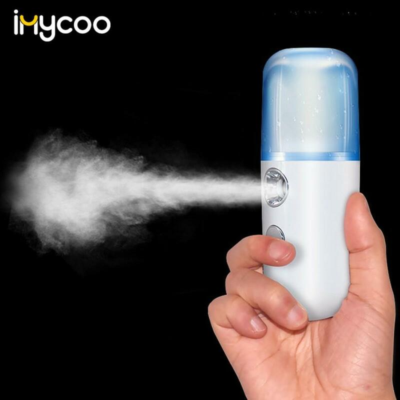 Mini Portable Nano Mister Facial Humidifier Beauty Moisturizing Ultrasonic Humidifier Steaming Face Sprayer USB Rechargeable