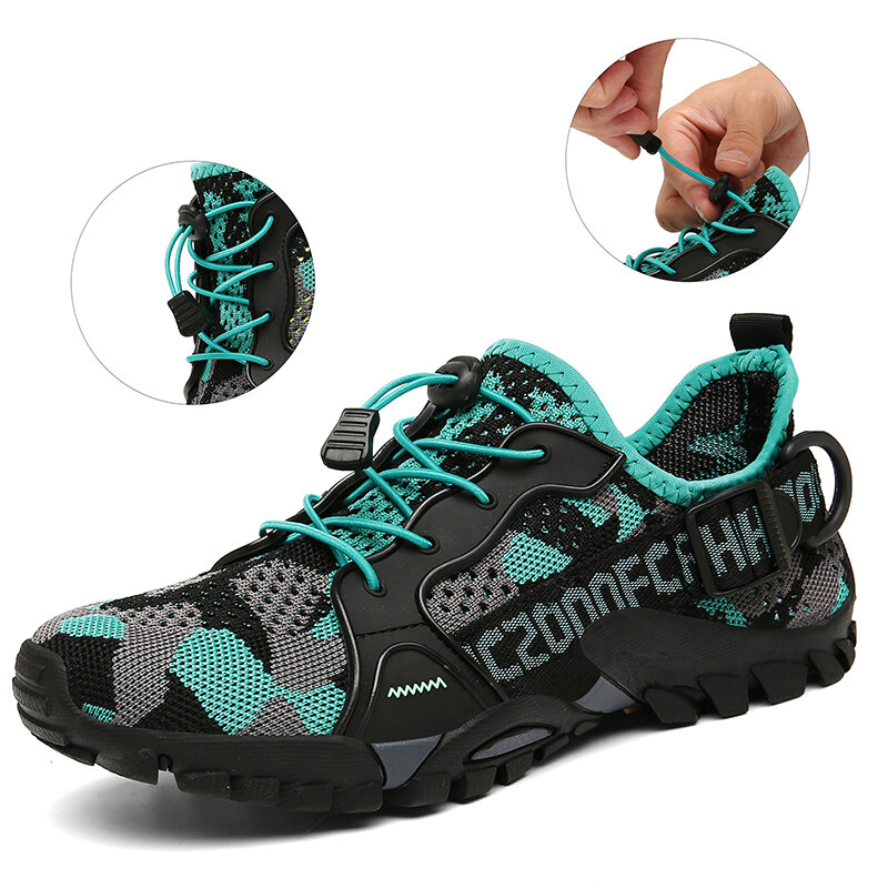 Zapatos de camuflaje para hombre y mujer, zapatillas deportivas de malla transpirable con agujeros, informales, para caminar al aire libre, Unisex, talla grande 36-47