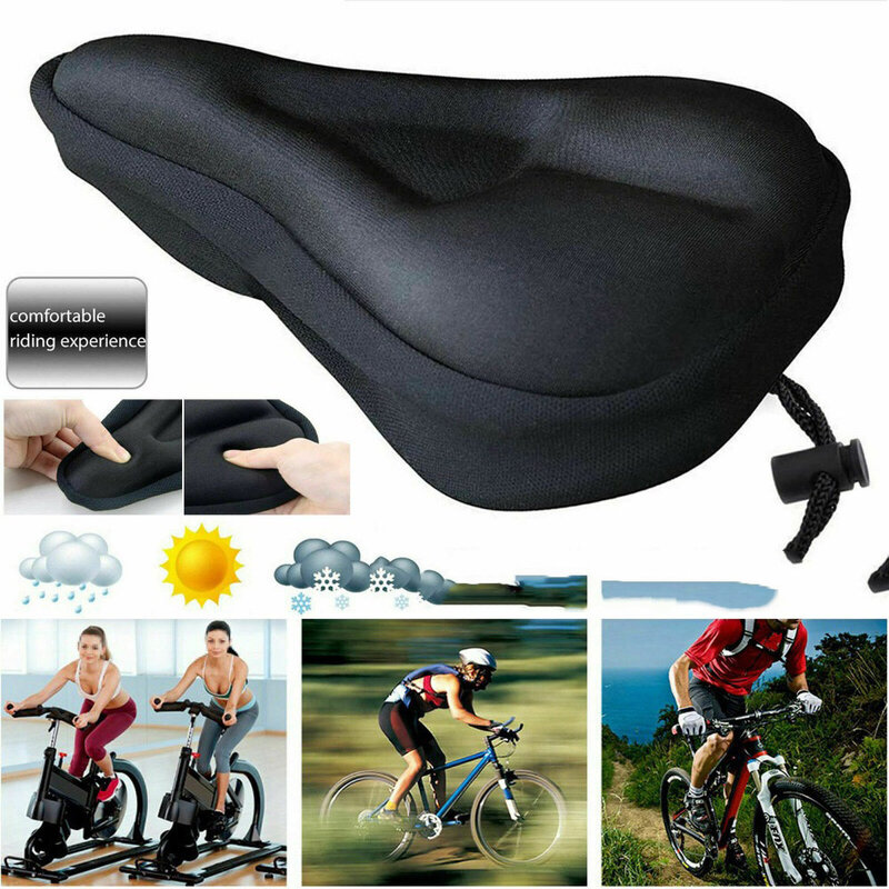 Housse de siège 3D en éponge épaissie pour vélo, équipement d'équitation en plein air, pour vtt, à rainure droite
