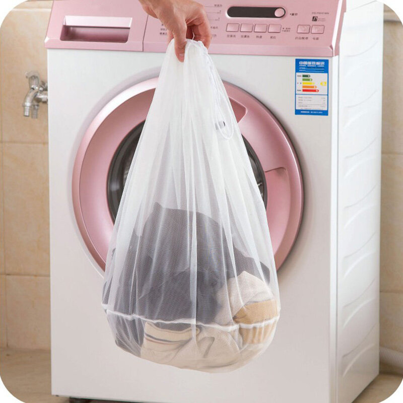 Sujetador con cordón de 3 tamaños, ropa interior, calcetines, bolsa de lavandería de malla plegable, accesorios para el cuidado de la ropa del hogar