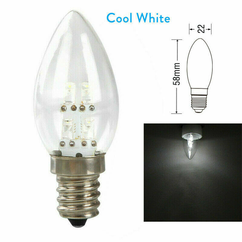 E12 LED Candelabra Light Bulb Candle Lamp 10W Equivalent Chandelier Light Warm/Cold White Home Lights AC 110V 220V Replace