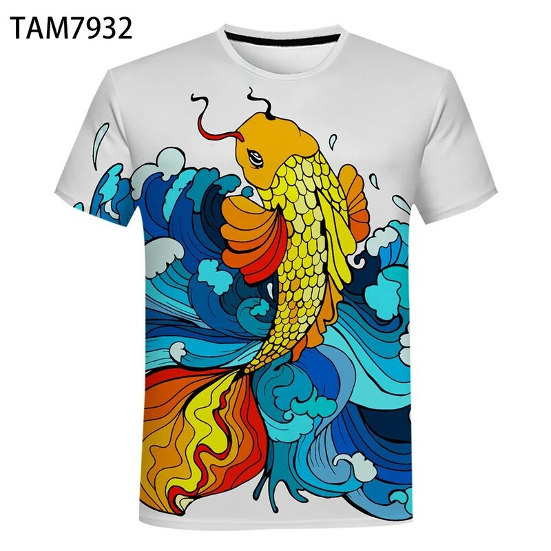 T-shirt de pêche à la carpe 3D pour hommes et femmes, à la mode, à séchage rapide, unisexe, garçons et filles