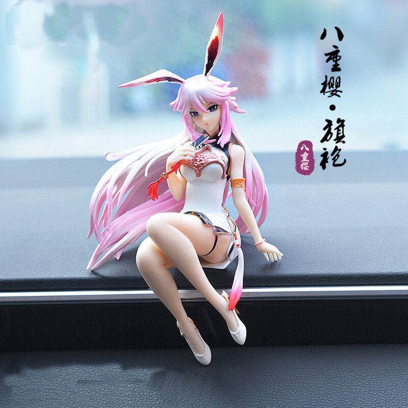 Hentai-figuras de acción de postura sentado, Cheongsam Kawaii, impacto 3rd Yae Sakura, juguetes de modelos, adornos de Anime