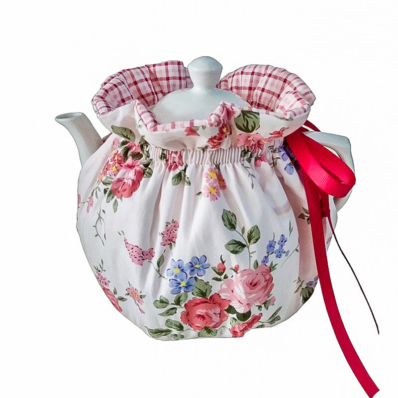 Vintage ดอกไม้กาน้ำชาฝุ่นผ้าฝ้ายชาหม้อป้องกันฉนวนกันความร้อน Pad ครัวบ้านตกแต่งหม้อชา Cozy Home