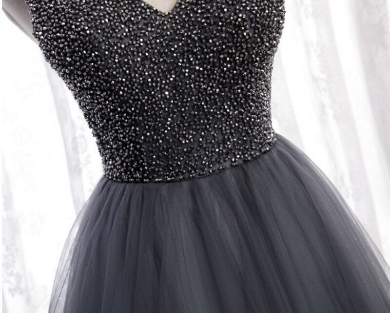 9638# Sleeveless V-Neck Floor Length Backless Beading  Bridesmaid Dress Evening Dress for Ladies' Party Dress