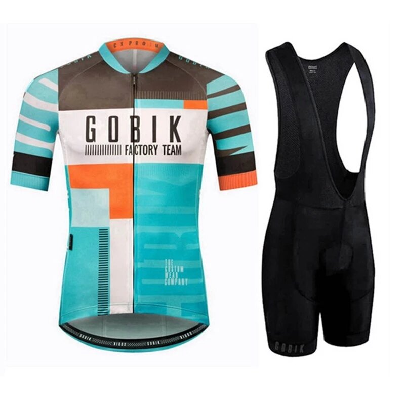 2021 New Summer Cycling Jersey Set Breathable Team Racing Sport Bicycle Jersey Mens Cycling Clothing Short Bike Jersey