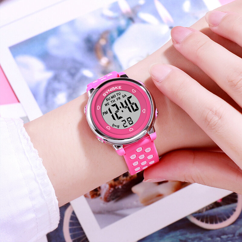 SYNOKE orologi digitali orologio elettronico per bambini orologio sportivo per ragazze rosa orologio da polso per ragazzi orologi per bambini impermeabili regali per studenti