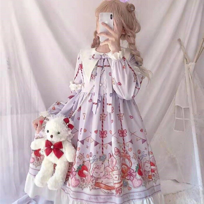 Jsk Kleid Traum Japanischen Prom Victorian Lolita Kleid Fee Kleid Langarm Cosplay Kleider Weibliche Kawaii Robe Loli Sammlung