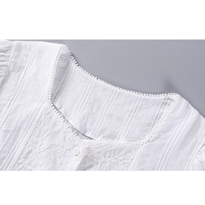 Женская блуза с квадратным вырезом, летняя, повседневная, с пышными рукавами