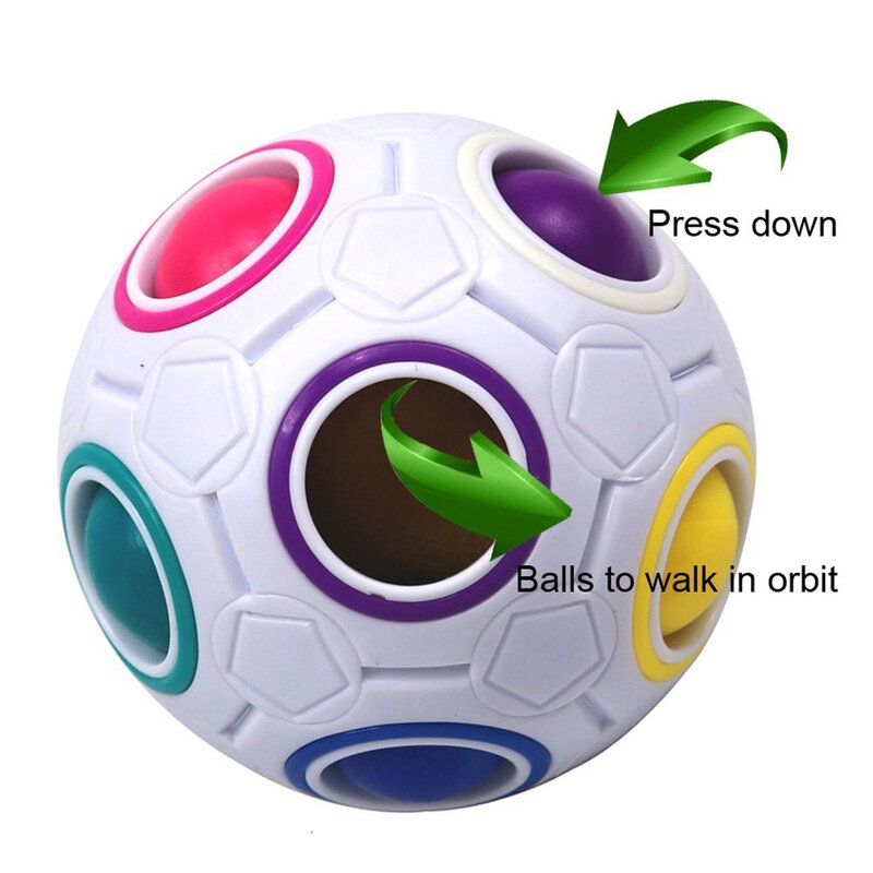 クリエイティブマジック球形キューブ速度虹ボールパズル学習教育のおもちゃ子供大人のオフィス抗ストレスギフト