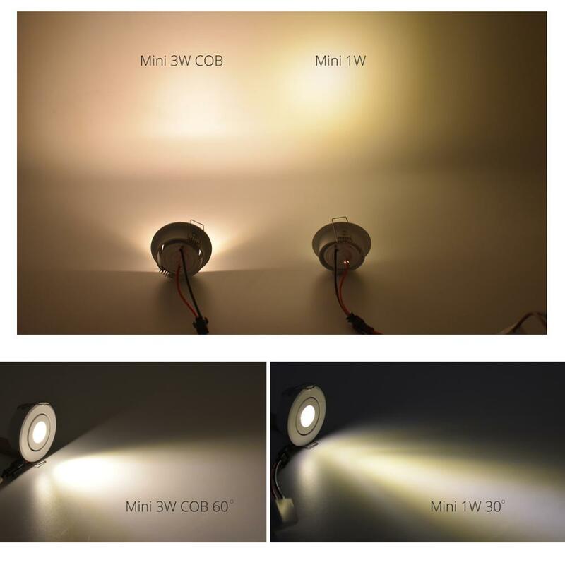 4 Điểm Nhỏ Đèn Downlight LED 1W COB 3W Cho Tủ