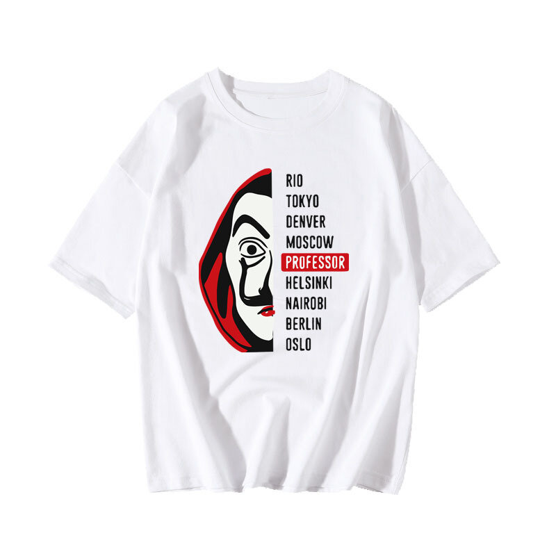 Camiseta con estampado De La Casa De Papel para hombre y mujer, traje De Cosplay Unisex con estampado De La Casa De Papel, modelo De San Valentín Dalí