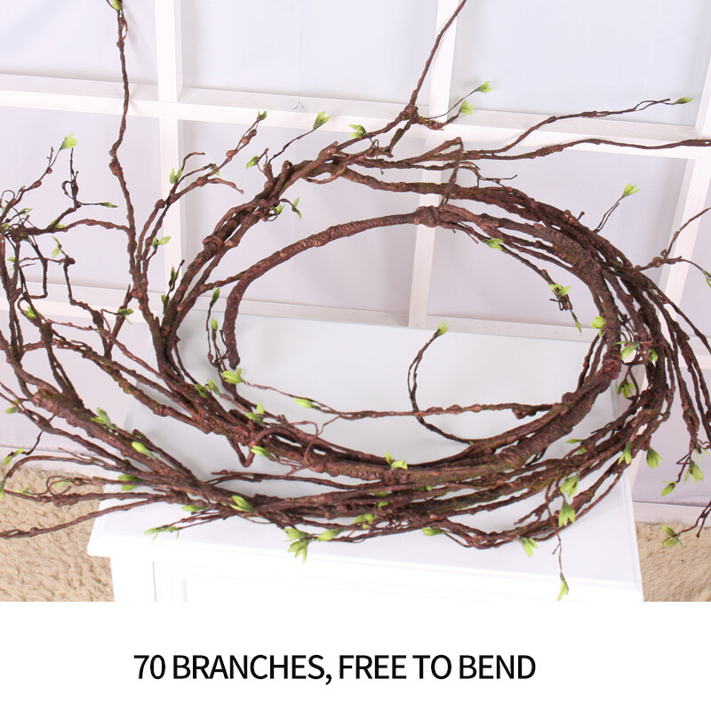 300cm Wedding Decoration Artificial Tree Branches Rattan Real Touch Rattan Kudo Fake Flowers Vines Birthday Party Decorations