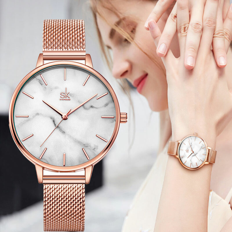 Женские кварцевые часы, роскошный браслет, наручные часы, женские часы, стальные часы для женщин, розовое золото, модные наручные часы, женск...