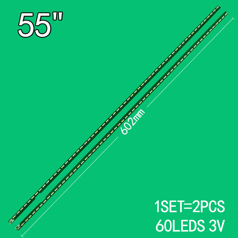 Ensemble de 60led, 602mm, pour lg LCDTV 55 pouces, V15.5 ART3 UD R/L, 55UF6450, 55UH6150, 55UF6430, 2 pièces