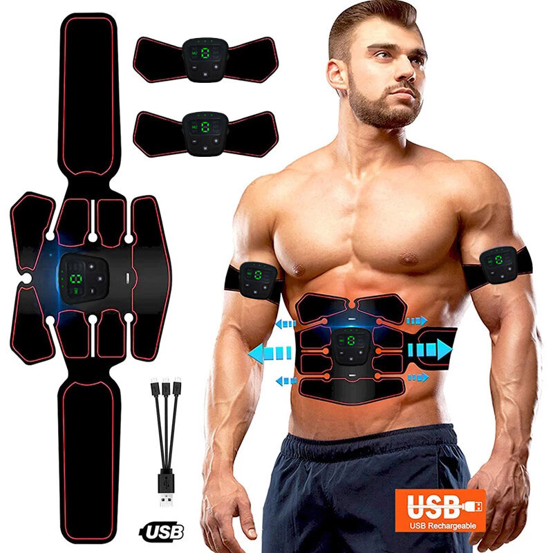 cinturón electrónico de entrenamiento muscular para Estimulador muscular,cinturón para adelgazar cuerpo EMS,estimulador muscular AB,entrenador de Fitness 