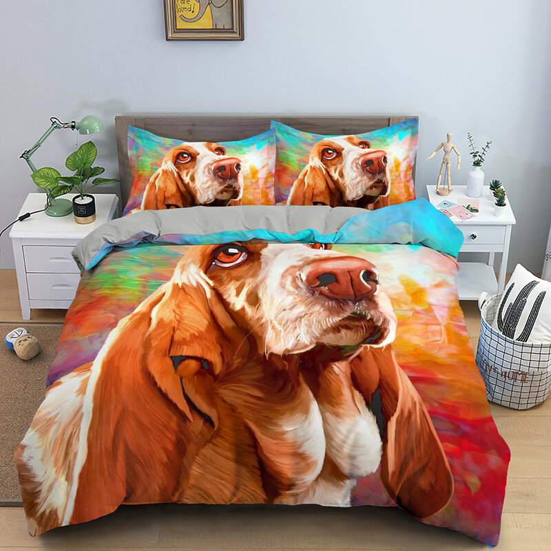 Psychedelic Animal Bedding Set Luxury Oil Painting Duvet Cover Set Home Textile Quilt Cover Queen Duvet Cover 220x240 Bed Set