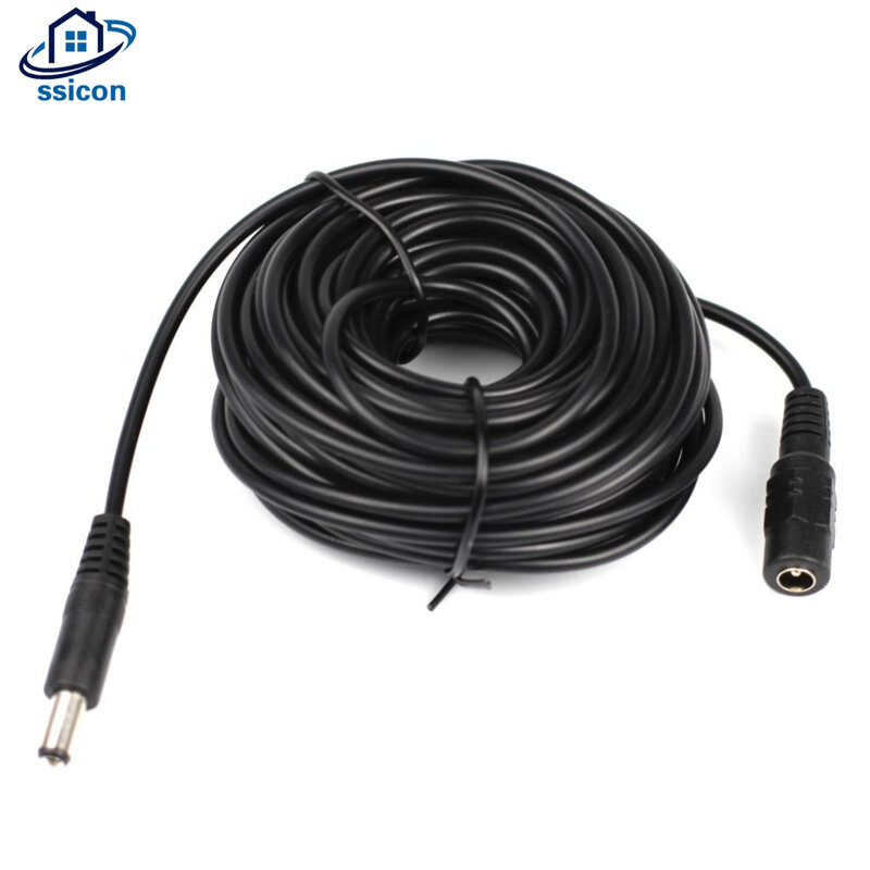 CCTV DC Power Cable Extension Cord Adapter Female to Male Plug 12V Power Cords 5.5mm x 2.1mm For Camera Power Extension Cords